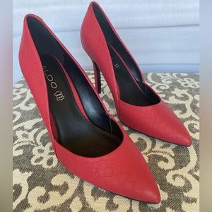 Aldo matte red pumps size 9